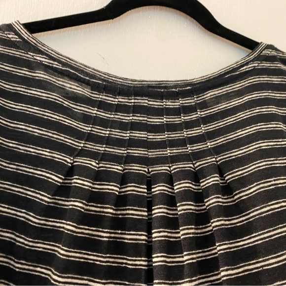 Joie linen knit sweater, oversized size M black/cream stripes, Raglan sl… - Picture 3 of 6